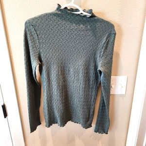 Mock neck long sleeve top